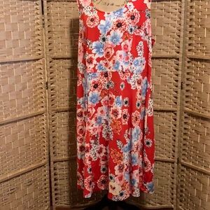NWT Dress Floral Tropical Print Summer Plus Size 22 / 24 (1X) Ellos